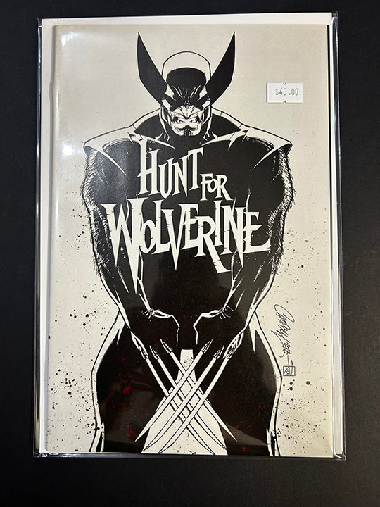 Hunt for Wolverine #1 | 2026 | J. Scott Campbell Variant B&W Cover